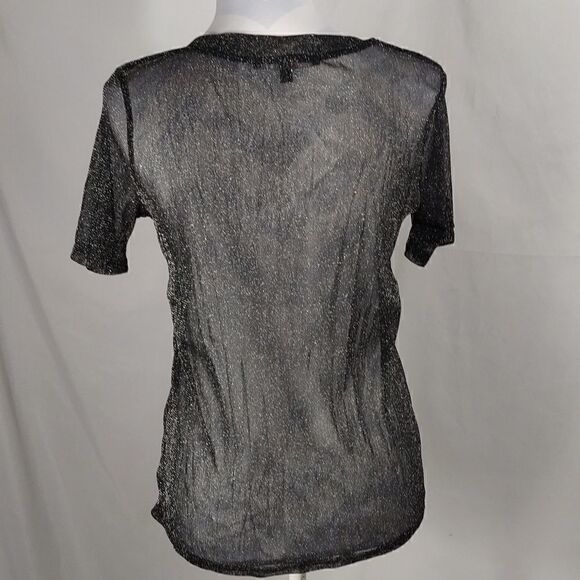 One Clothing Los Angeles Sheer Metallic Tee - Picture 4 of 6